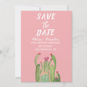 Invitation Terracotta Cactus Désert Arizona Mariage rustique