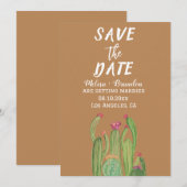 Invitation Terracotta Cactus Désert Arizona Mariage rustique (Devant / Derrière)