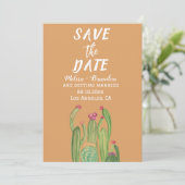 Invitation Terracotta Cactus Désert Arizona Mariage rustique (Debout devant)