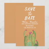 Invitation Terracotta Cactus Désert Arizona Mariage rustique (Devant / Derrière)