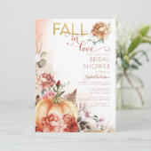 Invitation Terracotta Chute en Amour Brûlé Fête des mariées o (Debout devant)