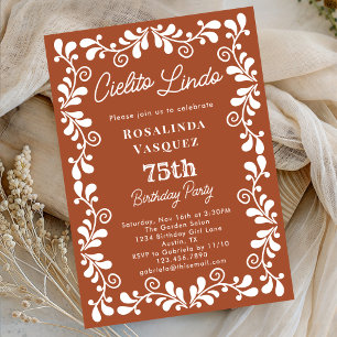 Invitation Terracotta Cielito Lindo Mexicain 75ème Anniversai