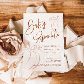 Invitation Terracotta Citrouille Automne Bohème Bébé Saupoudr