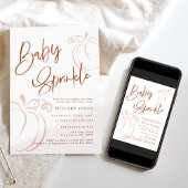 Invitation Terracotta Citrouille Automne Bohème Bébé Saupoudr