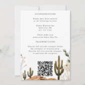 Invitation Terracotta Désert Floral Élégant Mariage bohème (Dos)