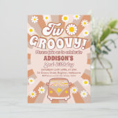 Invitation Terracotta deux Super Retro 2e anniversaire (Debout devant)