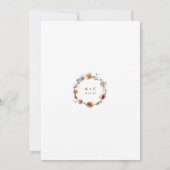 Invitation Terracotta Dusty Rose Floral Élégant Mariage (Dos)