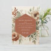 Invitation Terracotta Earthy Boho Wedding (Debout devant)