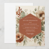 Invitation Terracotta Earthy Boho Wedding (Devant / Derrière)