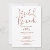 Invitation Terracotta Élégant Script Bridal Bunch Douche (Devant)