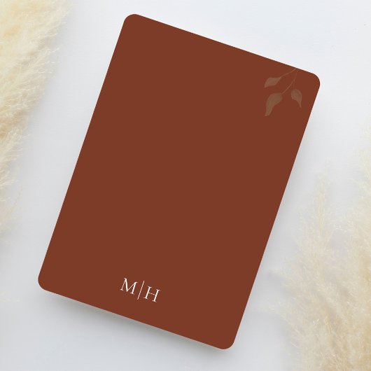 Invitation Terracotta Elégante Verdure Mariage sur mesure