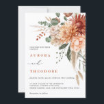 Invitation Terracotta et Emerald Green Rustic FlorMariage<br><div class="desc">Élégante Terracotta et faire-part de mariage à thème émeraude avec élégant bouquet de terre cuite,  orangé fleuri brûlé. Veuillez me contacter pour toute aide sur la personnalisation ou si vous avez besoin d'un autre produit avec ce design.</div>