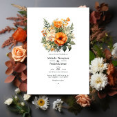 Invitation Terracotta et verdure Mariage Floral