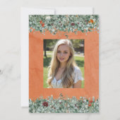 Invitation Terracotta Eucalyptus Orange Floral Graduation (Dos)