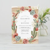 Invitation Terracotta Exquisite Desert Wedding (Debout devant)
