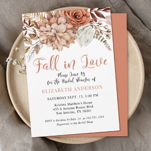 Invitation Terracotta Fall Boho Fête des mariées florale