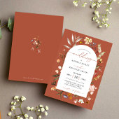 Invitation Terracotta Fall Fleur sauvage Boho Garden Wedding