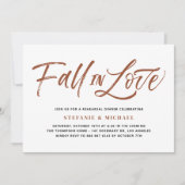Invitation Terracotta Fall In Love Lettres Dîner De Répétitio (Devant)
