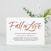 Invitation Terracotta Fall In Love Lettres Dîner De Répétitio (Debout devant)
