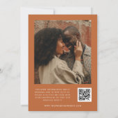 Invitation Terracotta Fall | Script Photo QR Code Mariage (Dos)