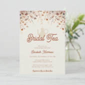 Invitation Terracotta Fête des mariées Florale Fleurs sauvage (Debout devant)