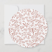 Invitation Terracotta feuille motif mariage de automne (Dos)