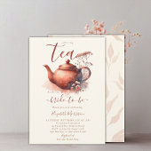 Invitation Terracotta Fleur sauvage Art Pot nuptiale Thé douc