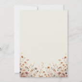 Invitation Terracotta Fleur sauvage moderne thé nuptiale douc (Dos)
