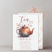 Invitation Terracotta Fleur sauvage Rustic Tea Douche