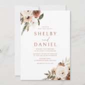 Invitation Terracotta Fleurs Bohémiennes Toutes les saisons M (Devant)