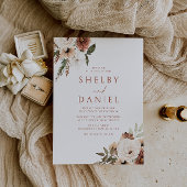 Invitation Terracotta Fleurs Bohémiennes Toutes les saisons M