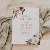 Invitation Terracotta Fleurs Bohémiennes Toutes les saisons M