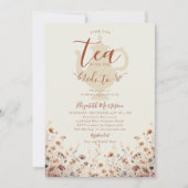 Invitation Terracotta Fleurs sauvages Élégante douche à thé n (Devant)