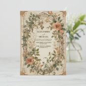 Invitation Terracotta Flora Mariage botanique (Debout devant)