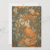 Invitation Terracotta Floral Art Nouveau Mariage (Dos)