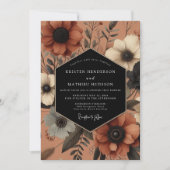 Invitation Terracotta Floral Autumn Romance Wedding (Devant)