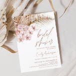 Invitation Terracotta Floral Boho Pampas Fête des mariées en<br><div class="desc">Minimalist Burnt Orange - Terracotta - Coriander Elégant et moderne Boho Pampas Grass Fête des mariées Script pour Automne (Automne),  Hiver,  Printemps ou Été Invitations - comprend une belle et élégante typographie de script pour la Mariée spéciale être pré - Mariage célébration.</div>