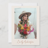 Invitation Terracotta Floral Boho Pampas Fête des mariées en (Dos)