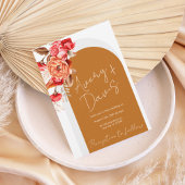 Invitation Terracotta Floral Boho Wedding Invite
