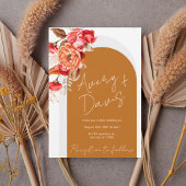 Invitation Terracotta Floral Boho Wedding Invite