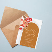 Invitation Terracotta Floral Boho Wedding Invite