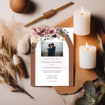 Terracotta Floral d'automne avec Mariage photo