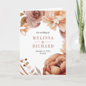 Invitation Terracotta Floral Mason Jar QR Code Wedding (Devant)