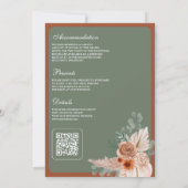 Invitation Terracotta Floral Pampas Sage Green Wedding (Dos)
