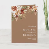 Invitation Terracotta Floral Wildflower Beige Tan Wedding (Devant)