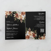 Invitation Terracotta Floral Wildflower Black Wedding (Intérieur)