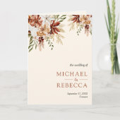 Invitation Terracotta Floral Wildflower Cream Wedding (Devant)