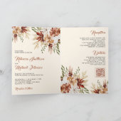 Invitation Terracotta Floral Wildflower Cream Wedding (Intérieur)