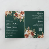 Invitation Terracotta Floral Wildflower Emerald Green Wedding (Intérieur)