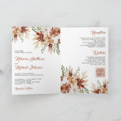 Invitation Terracotta Floral Wildflower White Wedding (Intérieur)